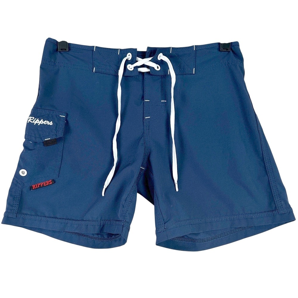 Maui Rippers Board Shorts Women 0 Navy Blue Surf Beach Coastal